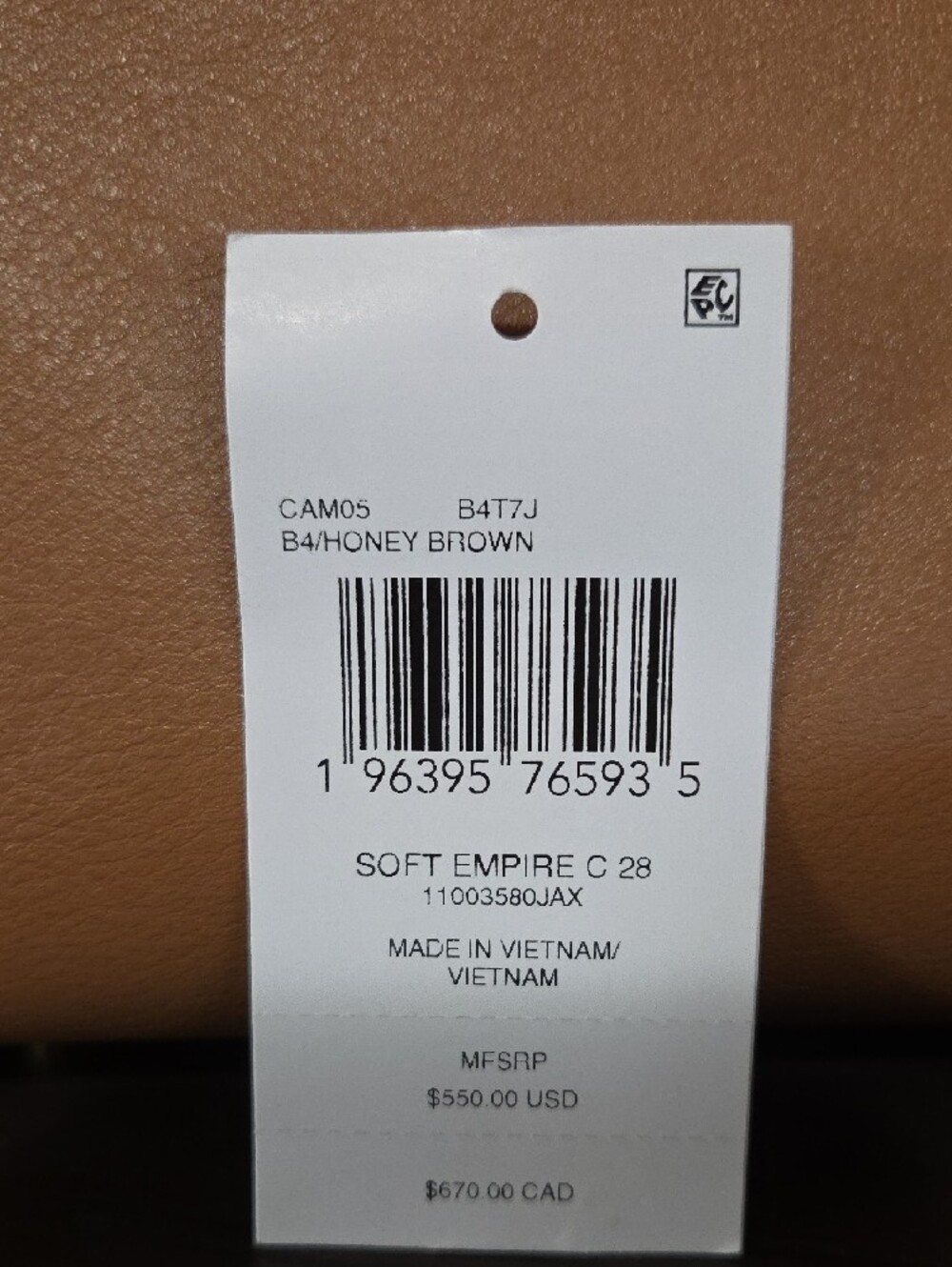 Coach Empire 28 Honey Brown Leather Satchel - Picture 7 of 9